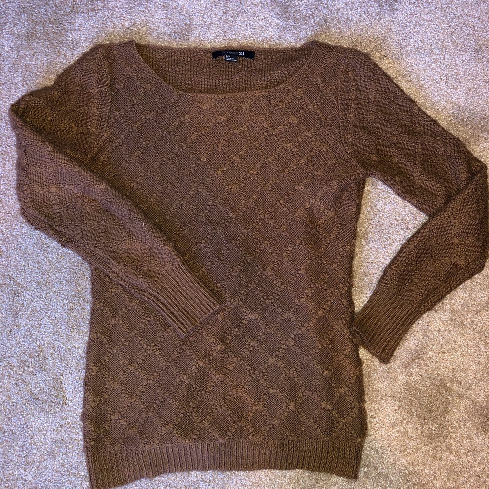 Brown Stitched Sweater